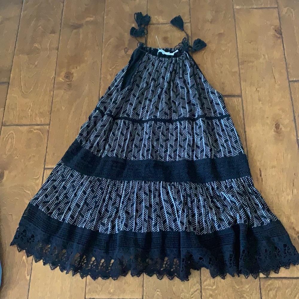 High neck flowy dress